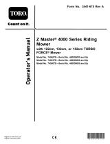 Toro 122cm Z Master 4000 Series Riding Mower User manual