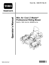 Toro 96in Air Cool Z Master Professional Riding Mower User manual