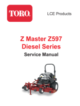 Toro Z597-D Z Master, With 62 Rear Discharge Mower User manual
