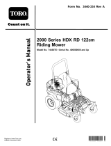 Toro 2000 Series HDX RD 122cm Riding Mower User manual