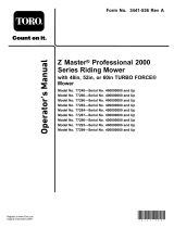 Toro 60in Z Master Professional 2000 Series Riding Mower User manual