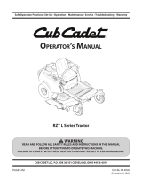 Cub Cadet RZT L User manual