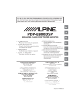 Alpine PDP-E800DSP Owner's manual