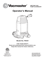 Vacmaster PE401 User manual
