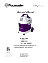 Vacmaster VHB307WM | 3.2g wall mountable wet/dry vac User manual