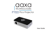 AAXA Technologies P700 Pro HD LED Projector User manual