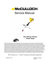 McCulloch 32CC TRIMMER User manual
