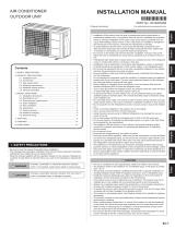 Fujitsu AOHG12KVCA Installation guide