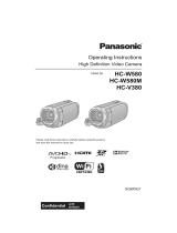 Panasonic HC-W580 Operating Instructions Manual