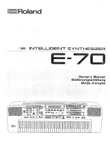 Roland E-70 Owner's manual