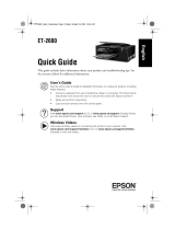 Epson ET-2600 Quick start guide