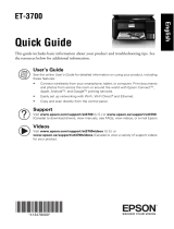 Epson ET-3700 Quick start guide
