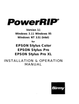 Epson PowerRIP Stylus User manual