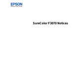 Epson SureColor F3070 Important information