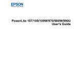 Epson PowerLite 980W User guide