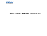 Epson Home Cinema 880 / Epson 880X User manual