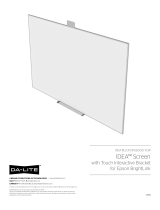 Epson 100in. Da-Lite IDEA Screen for Projection and Dry-erase Installation guide