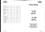 Toxic TX 1000 Owner's manual