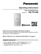 Panasonic KX-TU150 Operating Instructions Manual