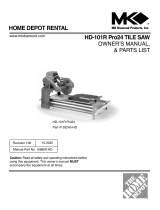 MK Diamond Products HD-101R Pro24 Owner's manual