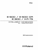 Roland E-500 Owner's manual