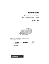 Panasonic HC-V180 Operating Instructions Manual