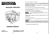 Honda WP30X Owner's manual