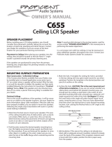 Proficient Audio Systems C655 Owner's manual