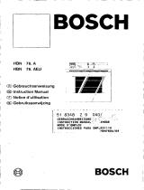 Bosch HBN762A Owner's manual