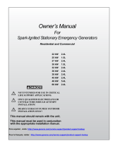 Generac RG02515ANSX User manual