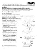 RAB Lighting PANEL2X2-52N/D10/LC Operating instructions