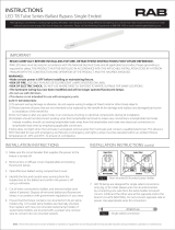 RAB Lighting T8-15-48G-H-840-SE-BYP Operating instructions