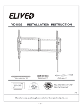 ELIVED Tilt TV Wall Mount Low Profile Universal Bracket for Most 37-70 Inch Flat/Curved Screen Adjustable Large Heavy Duty Fits 16", 18", 24" Wood Studs, User manual