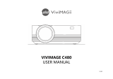 VIVIMAGEVIVIMAGE C480 Mini Projector, 3800 Lux 1080P Supported and 170'' Display Portable Video Projector