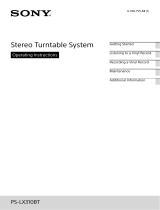 Sony PS-LX310BT User manual