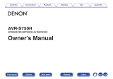 Denon AVRS750HBKE3 User manual