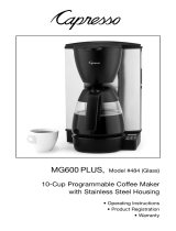 Capresso 484 MG600 (glass) User manual