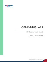 Aaeon GENE-BT05 User manual