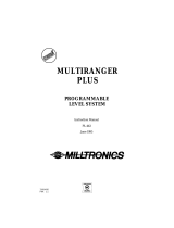 Milltronics MultiRanger Plus User manual