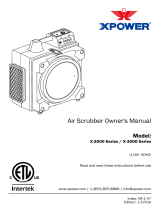 XPOWER AIR SCRUBBERS User manual