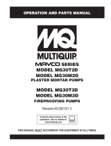 MQ Multiquip MG30 Operating instructions