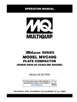 MQ Multiquip MVC40G Operating instructions