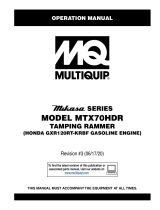 MQ Multiquip MTX70HDR Operating instructions