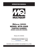MQ Multiquip MTR35HS Operating instructions