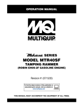 MQ Multiquip MTR40SF Operating instructions