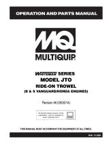 MQ Multiquip JTO Operating instructions