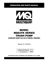 MQ Multiquip MQ62TK-Series Operating instructions