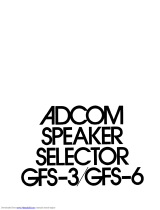 Adcom GFS-6 Owner's manual