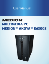 Medion Multimedia PC AKOYA E63003 MD 34255 User manual
