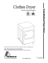 Alliance Laundry Systems SFGT09*F User manual